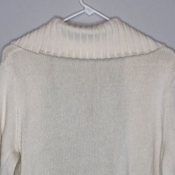 HAUTE HIPPIE Nude Ribbed Longline Chunky Blanket Cardigan M / L - Picture 8 of 10